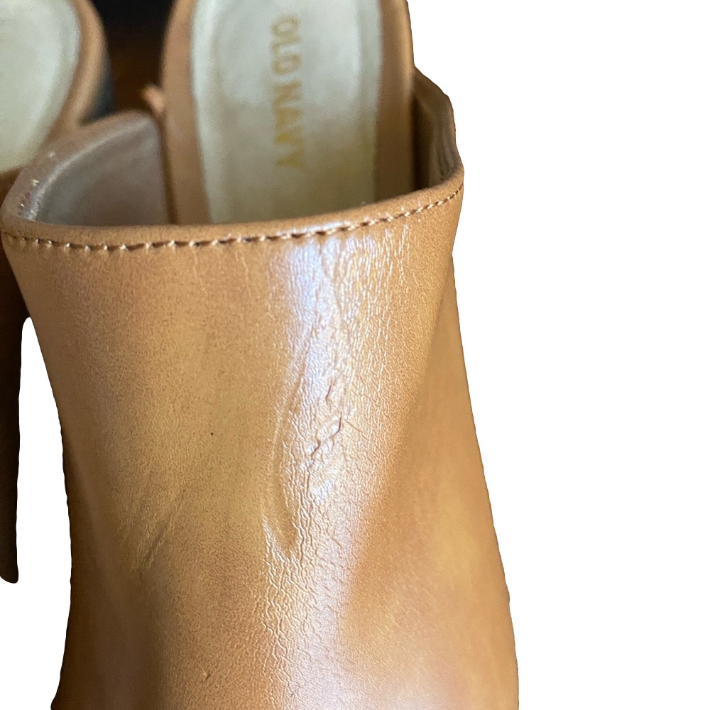 Old Navy Cognac Faux Leather Pointed Toe Mule Clogs, Size 7.5 - Picture 7 of 7